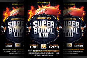 Football Super Bowl Flyer Bundle