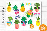 Pineapple Clipart and Vectors, a Decorative Illustration by PinkPueblo (Thumbnail 3 of 4)