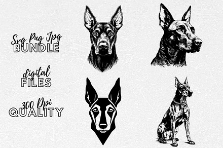 Doberman Pinscher SVG - Dog Clipart