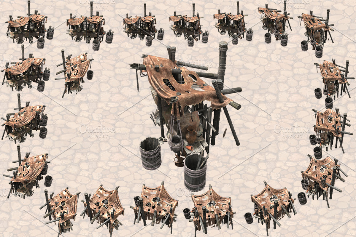 Isometric Ancient City Pack, an Object Graphic by Beatheart Creative Studio (Photo 9 of 77)