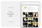 GREY Instagram Feed, a Social Media Template by Aprilea (Thumbnail 1 of 7)
