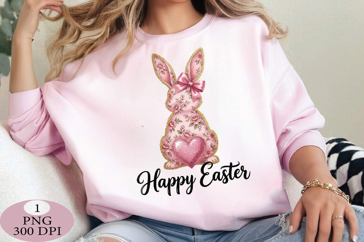 Happy Easter PNG, Pink Floral, an Illustration by Daily.Designs (Photo 2 of 5)