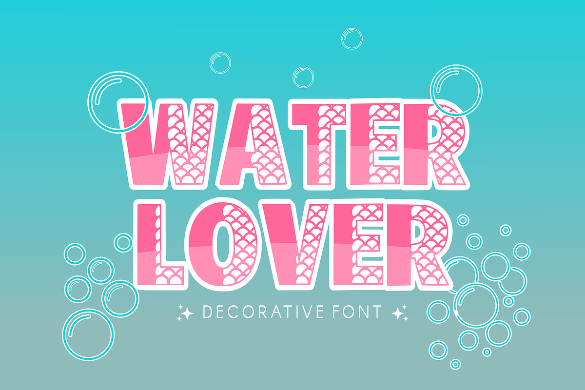 Mermaid - Cartoon Font Types, a Font by KiddoGlyphs Studio (Photo 2 of 7)
