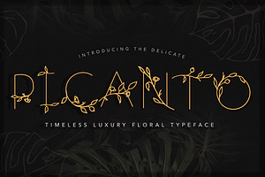 PICANTO Floral Font ( ALL CAPS )