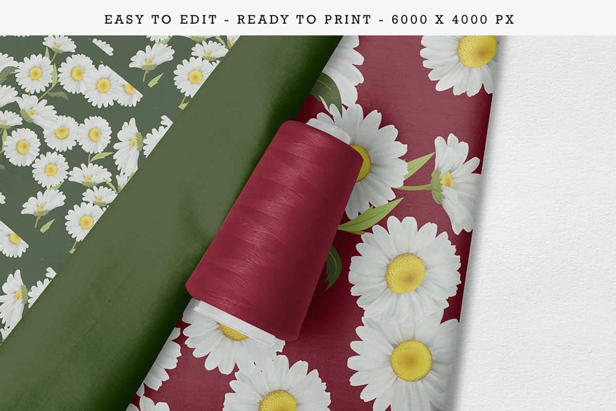 Handmade Vanilla Daisy Pattern, a Pattern Graphic by Design Unique (Photo 5 of 7)