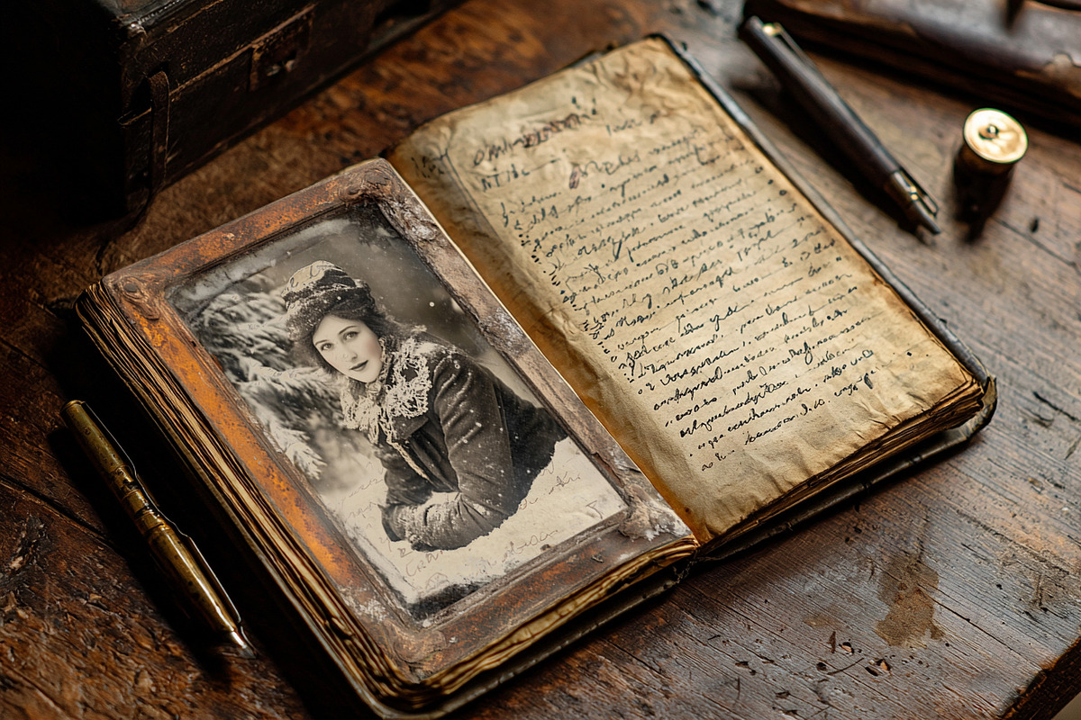 Antique Aura: Vintage Photo Frames, a Person Illustration by NiiiNArt (Photo 7 of 9)