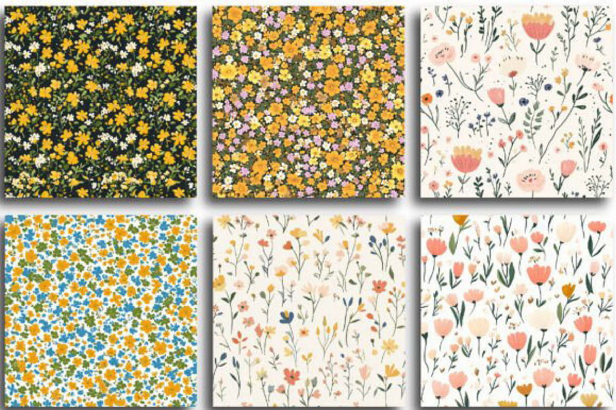 Seamless Floral Pattern PNG Bundle, an Illustration by CraftArtStudio (Photo 3 of 3)