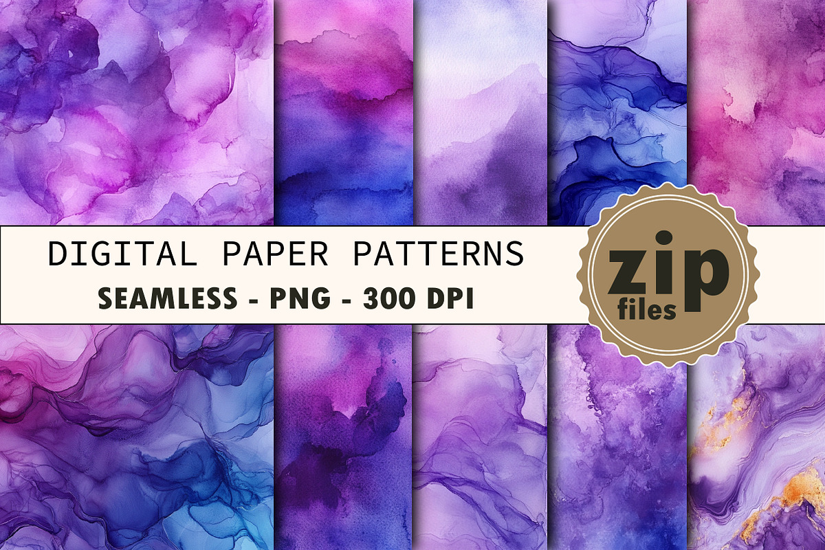 Purple Amethyst Watercolor Texture, a Texture Graphic by CitraGraphics (Photo 1 of 7)