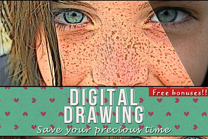 SALE 85% Digital Drawing Actions