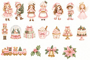 Pink Christmas Clipart Bundle, a Seasonal Illustration by Villa 11 Estudio (Thumbnail 3 of 7)