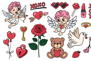 Hippie Happy Valentine, an Object Illustration by Barsuk's Shop