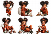 Relaxing Black Girl Clipart, an Illustration by Daily.Designs (Thumbnail 3 of 5)