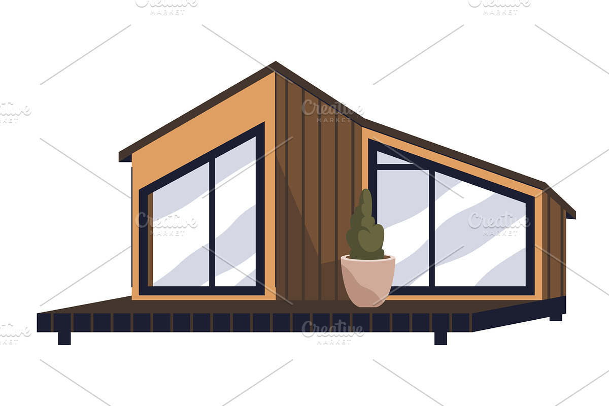 Modular house or vector construction, an Object Illustration by Elegant Solution