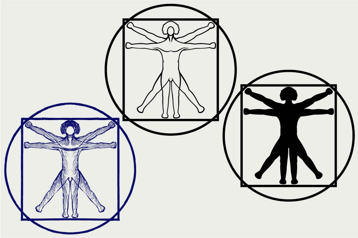 Vitruvian man SVG, an Outline Icon by LineworkStock