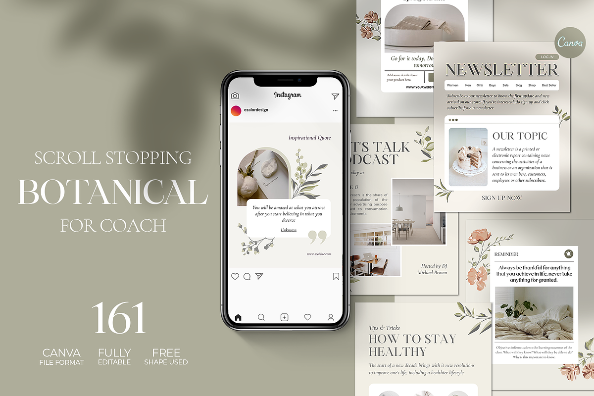 Instagram for Coach Botanical, a Social Media Template by Analogi Studio (Photo 26 of 30)