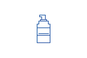 Spray Line Icon Concept. Spray Flat