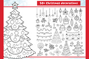 Black & White Christmas Illustration, an Object Graphic by Ksenya Savva (Thumbnail 5 of 9)