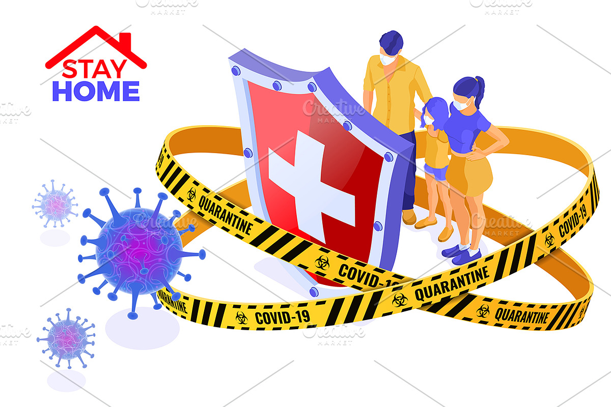 Covid-19 Coronavirus Stop Stay Home, an Education Illustration by TAlex (Photo 2 of 16)