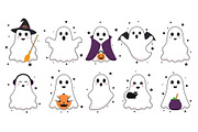 Cute halloween ghost character, a Seasonal Illustration by Yayasya (Thumbnail 1 of 3)
