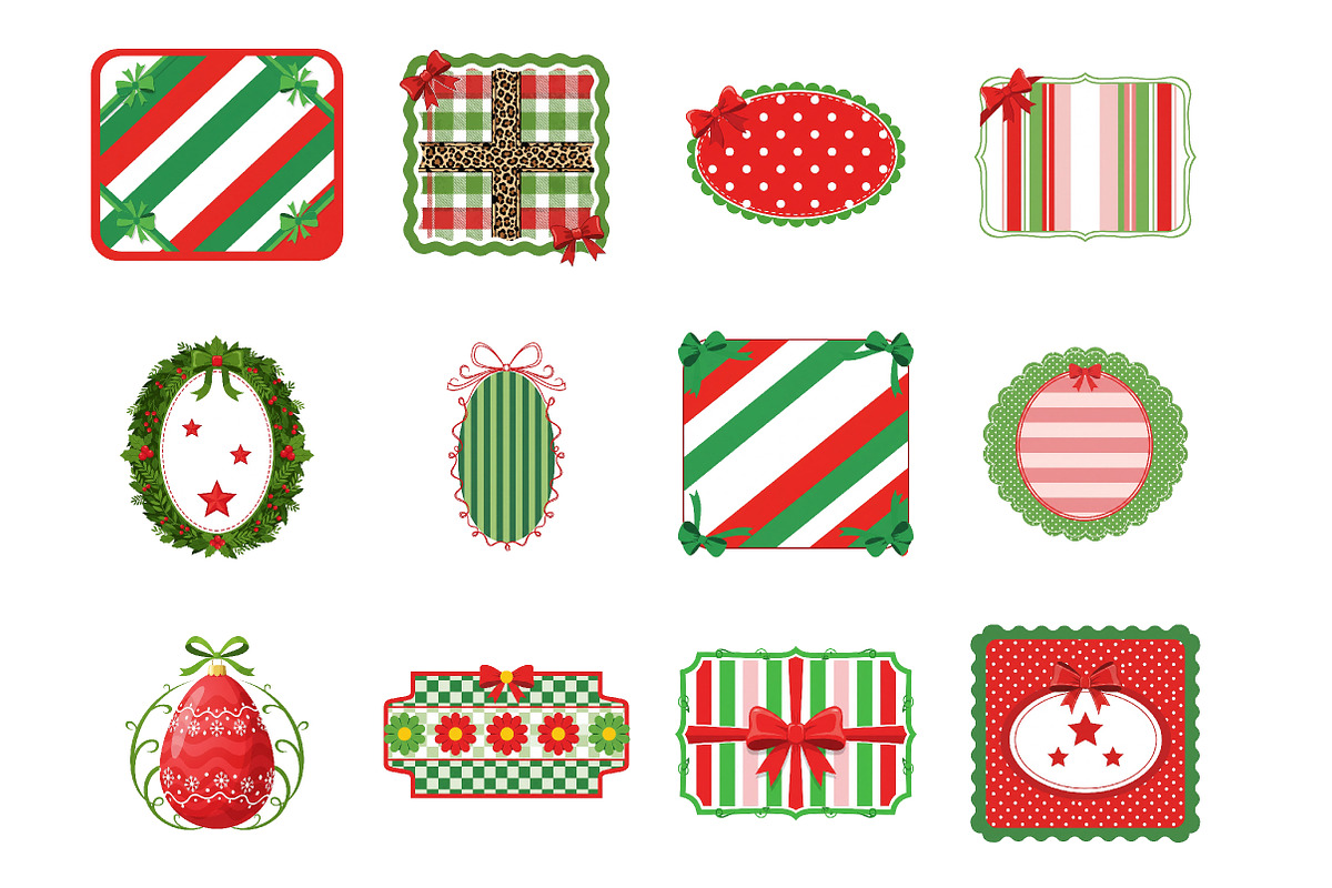 Coquette Christmas Frame Border PNG, an Illustration by SinaCreation (Photo 2 of 7)