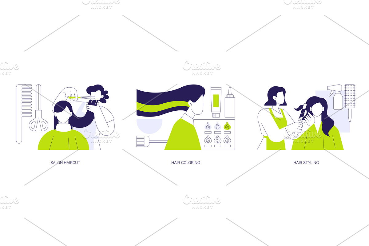 Hair salon isolated cartoon vector, a Person Illustration by Visual Generation