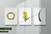 Mimosa. Yellow watercolor flowers., an Illustration by Noli Molly Store (Thumbnail 4 of 6)