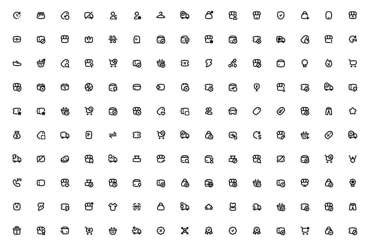 5 Style set of 750 Shopping Icons, an Outline Icon by Directico Design Kit (Photo 4 of 8)