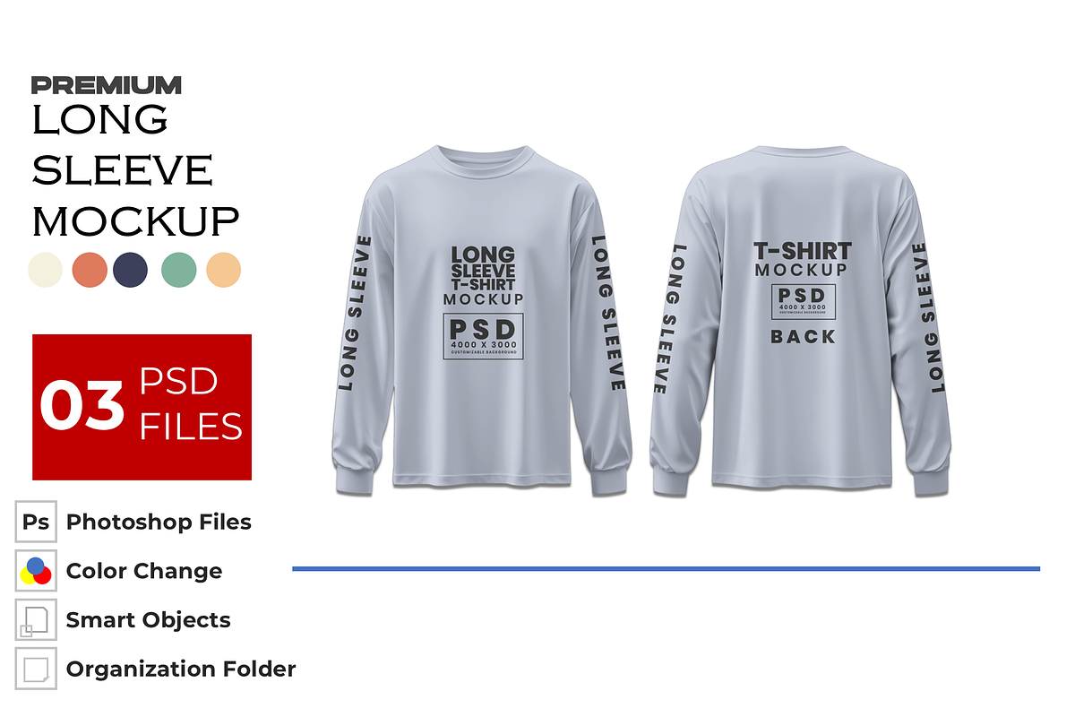 Premium Long Sleeve Mockup, an Apparel Mockup by DigitAuras (Photo 1 of 3)