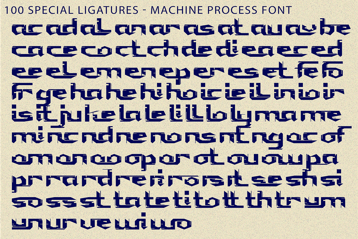 Machine Process - Glitch Font, a Sans Serif Font by 177Studio (Photo 7 of 8)