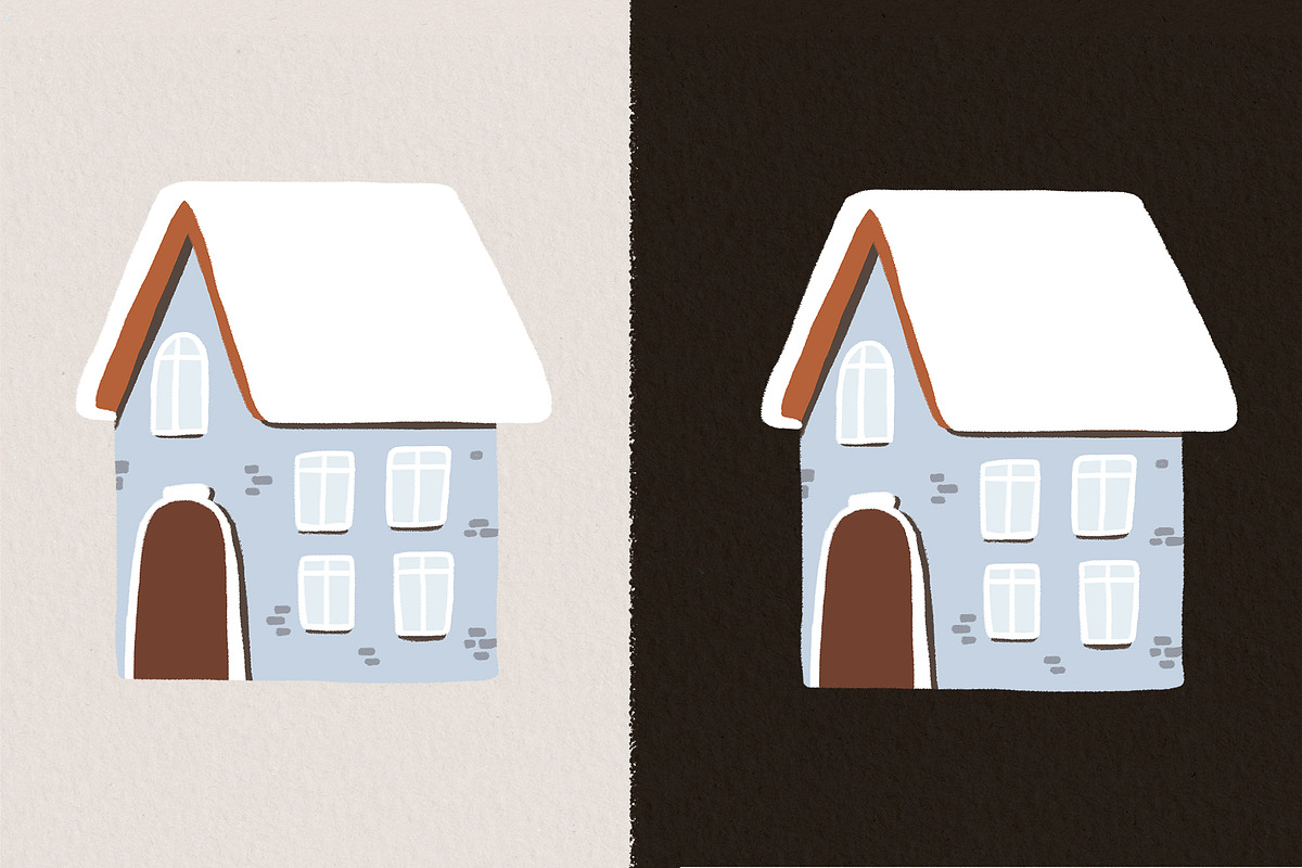Christmas winter houses clipart, an Animal Illustration by LukaJreym (Photo 10 of 15)