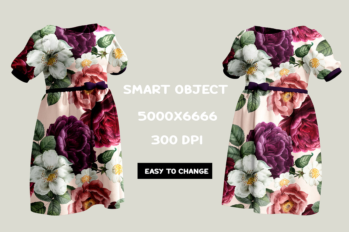Kids dress mockup, an Advertising Mockup by PudraART (Photo 2 of 6)