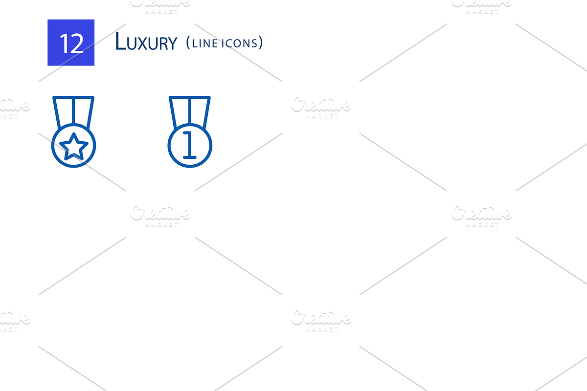 12 Luxury Line Icons preview 2