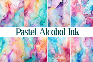 Pastel Alcohol Ink, a Pattern Graphic by Printable Treasure