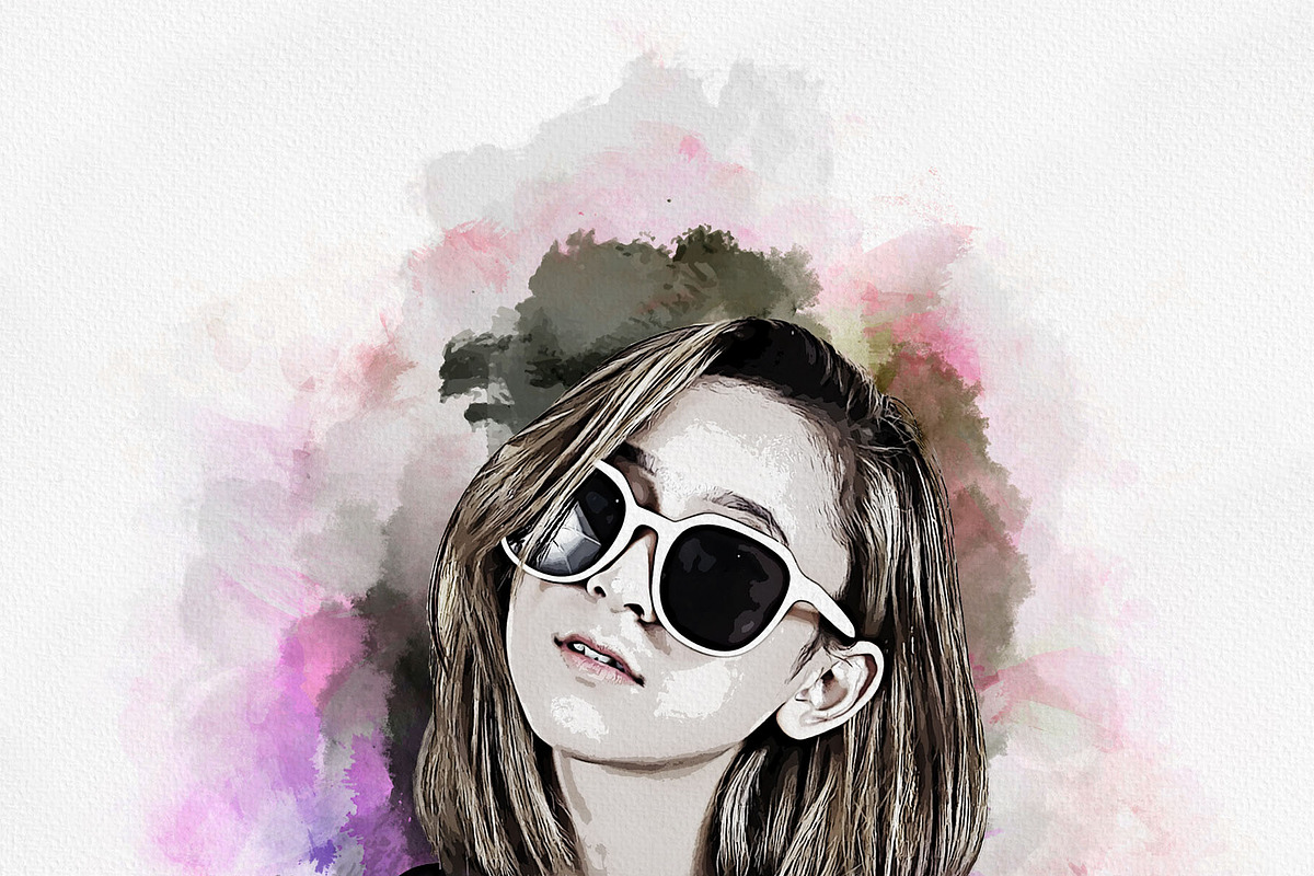 Mixed Watercolor Art Photo Effect, an Action Add-On by Photoshop Action (Photo 14 of 23)