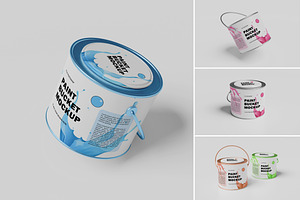 Bucket Paint Mockup, a Cups & Container Mockup by Pexelyou