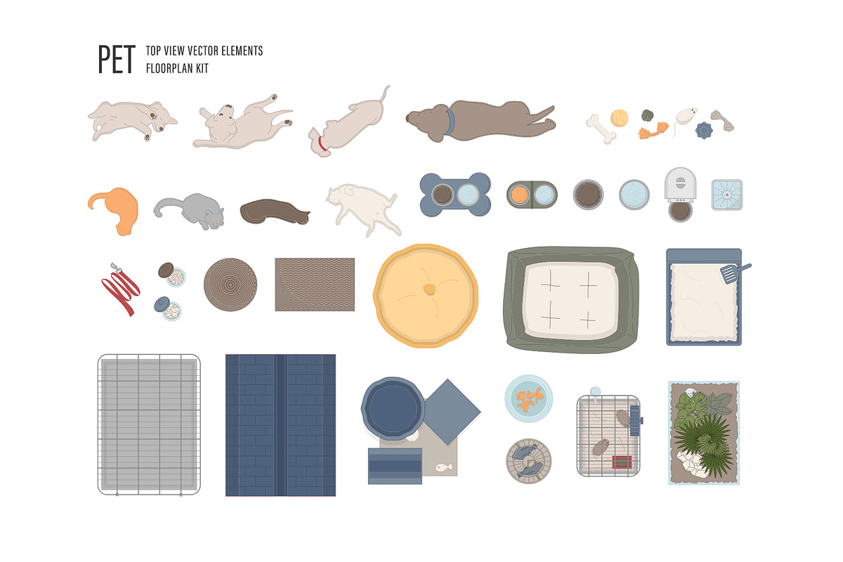 Floor Plan Kit, an Object Illustration by DesignerCandies (Photo 9 of 11)