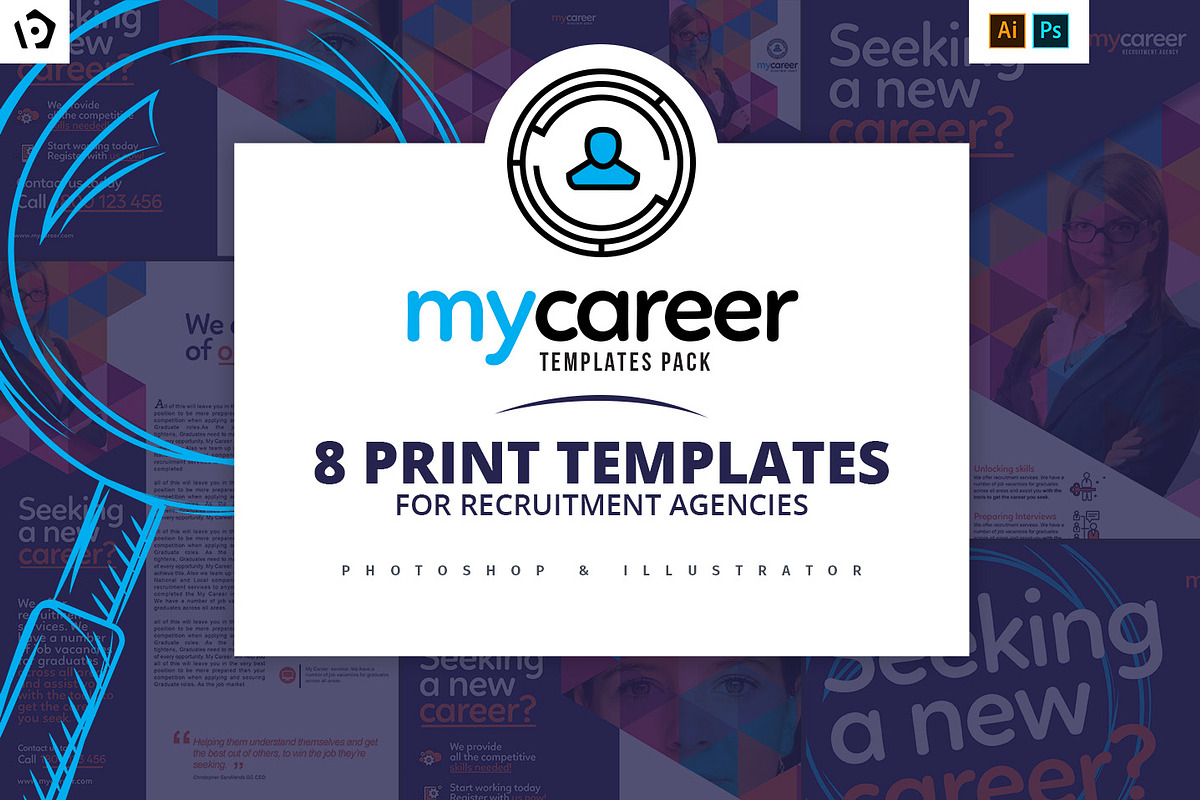 Recruitment Agency Templates Pack, a Flyer Template by BrandPacks (Photo 1 of 13)