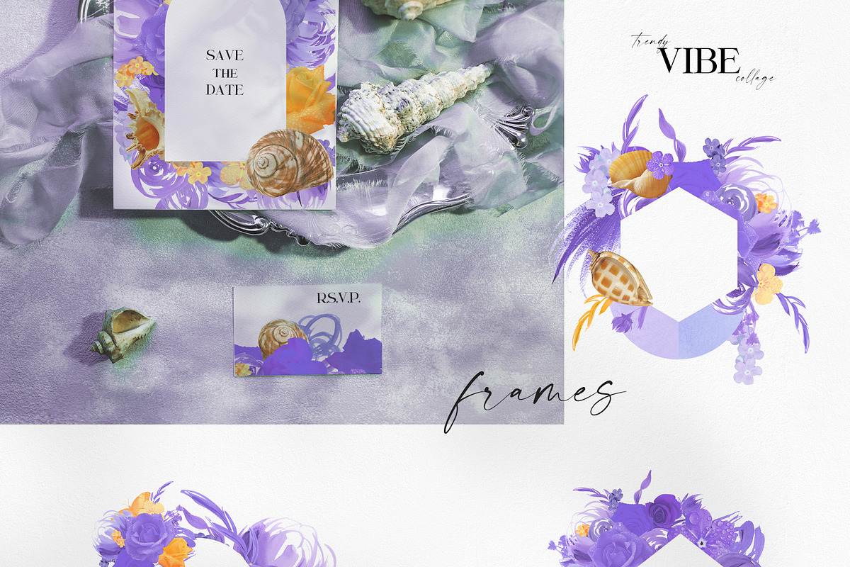 Vibe - purple psychedelic collage, an Object Illustration by Olga Koelsch (Photo 11 of 13)