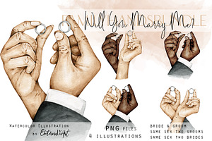 Marry Me Wedding Hands Mix Skin