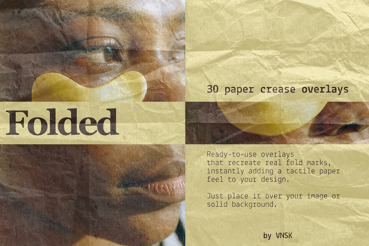 Folded: Paper Crease Overlays, a Texture Graphic by Anastasiia VNSK (Photo 1 of 19)