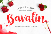 Bavalin Script + Ornaments, a Script Font by ArdhLemurian Labs (Thumbnail 1 of 7)