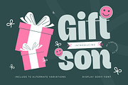 Giftson Playful Display Serif, a Serif Font by timelesstype.co (Thumbnail 1 of 20)