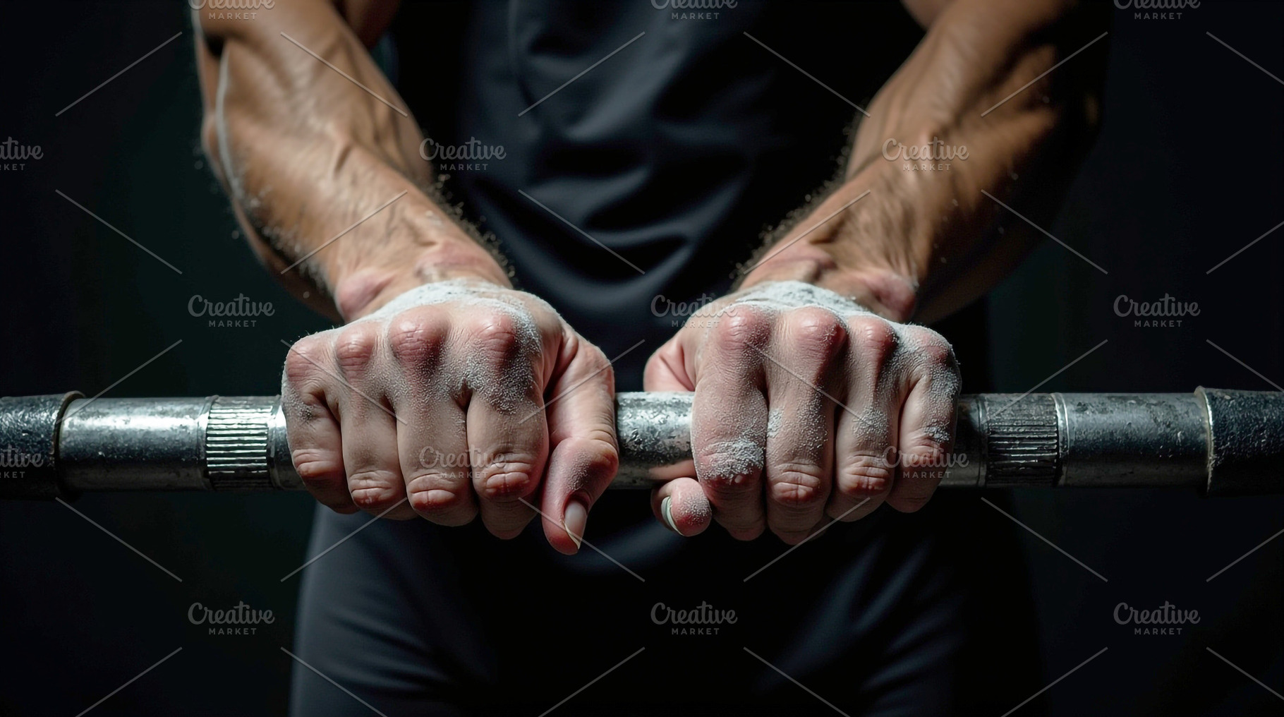 Weightlifter Hands Gripping Barbell, a Sports & Recreation Photo by Stock Shape