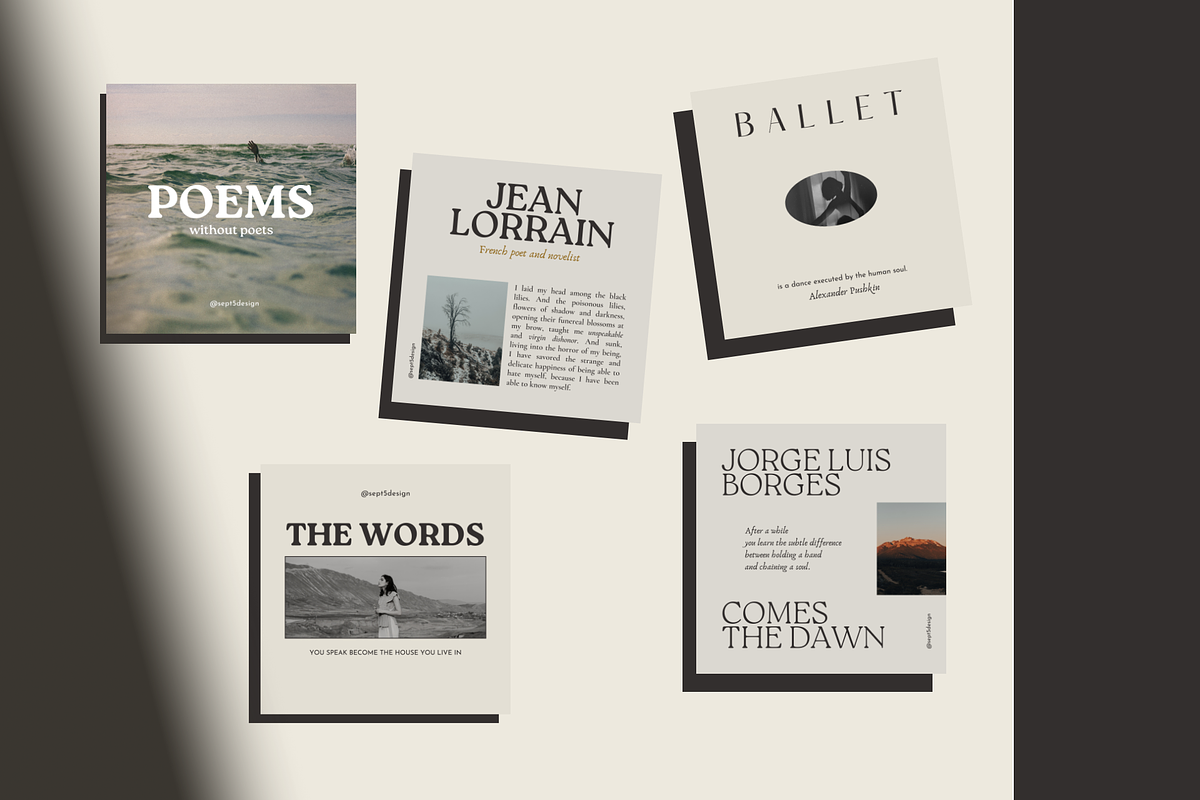 Writers Social Media Vol.5 for CANVA, a Social Media Template by September 5th (Photo 9 of 24)