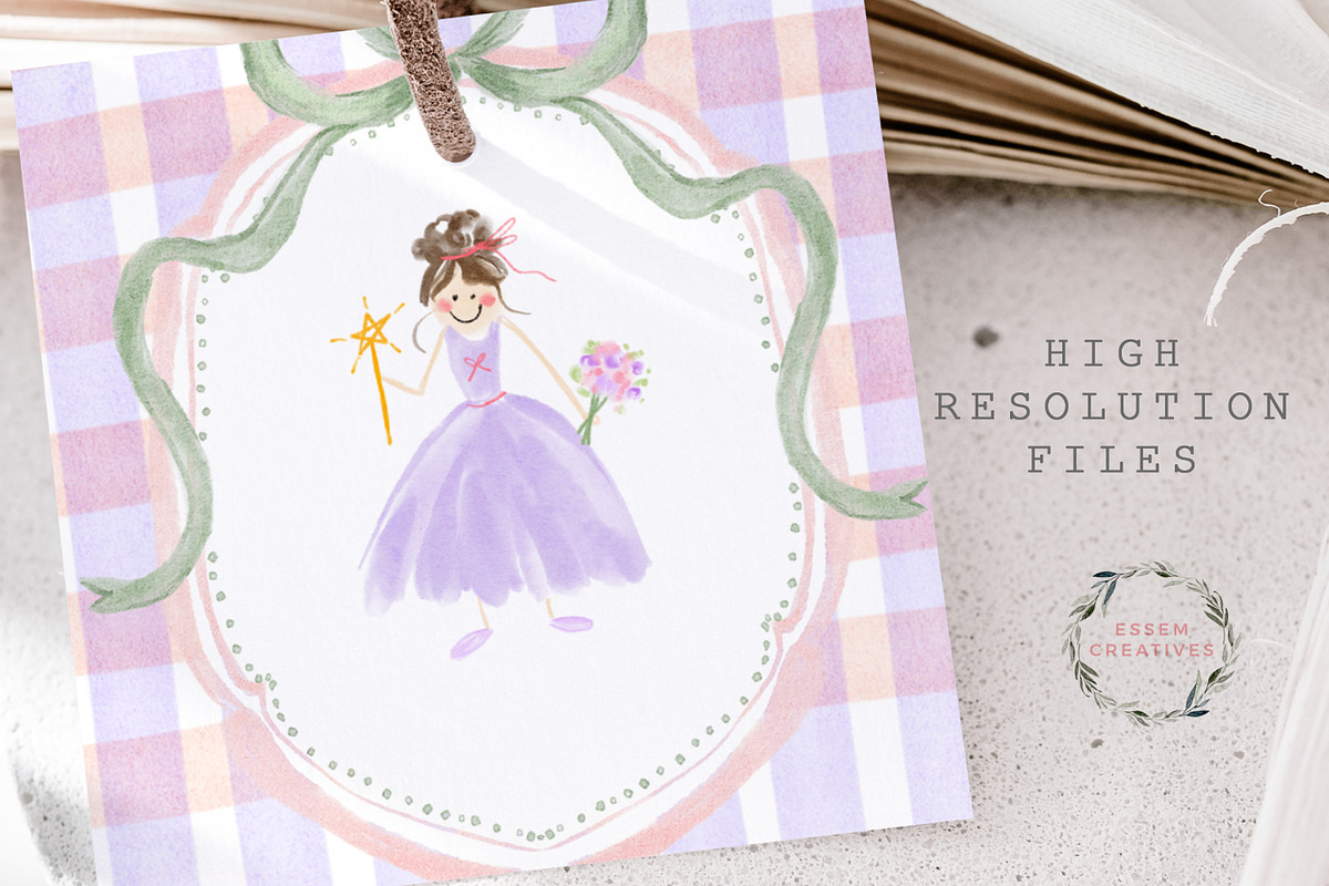 Fairy Garden Birthday Clipart, a Background Graphic by Essem Creatives (Photo 7 of 7)