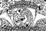 DOODLE in CIRCLE COLORING PAGE, an Animal Illustration by Randomtypesht (Thumbnail 1 of 3)