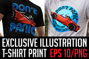 Spaceman t-shirt print! DON'T PANIC, an Illustration by VioSilent (Thumbnail 1 of 5)