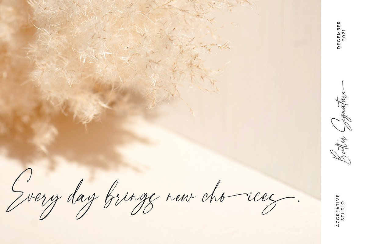 Butter Signature w/ Tons of Ligature, a Script Font by Azcreative Studio (Photo 4 of 9)