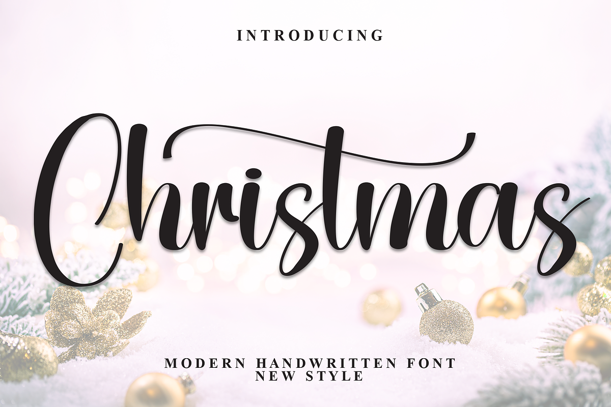 Christmas | Script Font, a Handwritten Font by Scratchones (Photo 1 of 9)