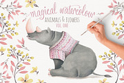Magical Watercolor graphics Volume 1, an Animal Illustration by Lisa Glanz (Thumbnail 1 of 5)
